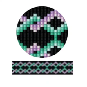 aweben21-Schwarz-lila gestreiftes Muster, das ein kräftiges, modernes Design mit wechselnden Farben erzeugt.