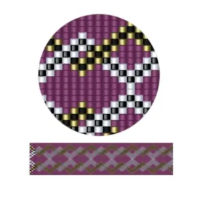 aweben22.2-Abstraktes Muster mit violetten und schwarzen Farben sowie einem markanten diagonalen Streifenmuster.