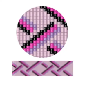 aweben27-Abstraktes Design mit einer diagonalen Linie, das eine Mischung aus rosa und schwarzen Farben in einem dynamischen Muster zeigt.