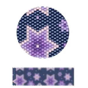 pk10.1-Ein Muster in Lila und Blau, das harmonische Farbkombinationen zeigt.