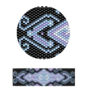 pk13-Buntes muster in Blau und Lila, das ein harmonisches und kreatives Design zeigt.
