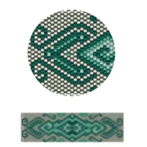 pk15.2Grüner und weißer Hintergrund mit einem abstrakten, gemusterten Design.
