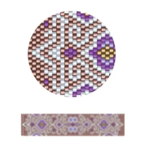 pk20-Muster in lila und blau, das harmonische Farbverläufe und geometrische Formen zeigt.
