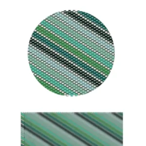 pk26.2-Ein design mit grünen und blauen Streifen, ergänzt durch einen markanten schwarz-weißen Streifen.