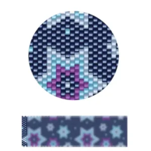 pk9.2-Wunderschönes Muster in Blau und Lila, das eine ansprechende visuelle Textur bietet.