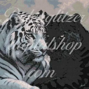 webenbild24-tiger-und-panter-Zwei majestätische Tiger liegen entspannt in einer üppigen, grünen Umgebung.