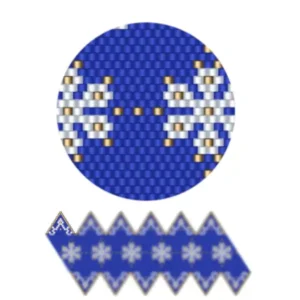 wk11.2-Blau-weißes Muster mit einem zentralen Stern, der das Design hervorhebt.