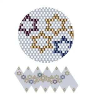 wk13-Vielfältiges Perlenmuster mit unterschiedlichen, kunstvollen Designs in verschiedenen Farben.