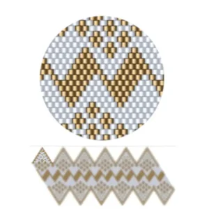 wk14-geometrisches Design, das aus wiederkehrenden Formen und Linien besteht und eine strukturierte Optik vermittelt.
