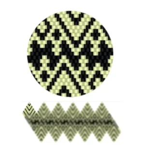 wk21.2-design mit schwarzen und grünen Mustern, ideal für Handarbeitsprojekte.