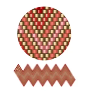 wk39-Ein lebendiges Chevron-Muster mit wechselnden roten und braunen Farben, das einen auffälligen visuellen Effekt erzeugt.Ein lebendiges Chevron-Muster mit wechselnden roten und braunen Farben, das einen auffälligen visuellen Effekt erzeugt.