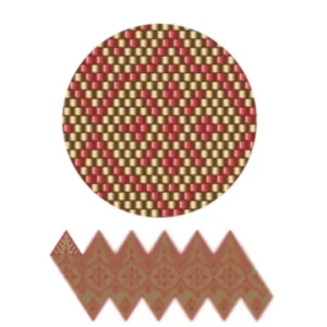 wk53-Abstraktes Design mit einer Mischung aus violetten und weißen geometrischen Formen, die ein dynamisches Muster erzeugen.