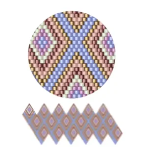 wk7.1-Bunte Quadrate mit unterschiedlich gefärbten Rauten bilden ein ansprechendes Muster.