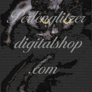 peyotebild67-schwarze-Katze-Muster eines schwarzen Katers mit leuchtend gelben Augen, der geheimnisvoll und charmant wirkt.